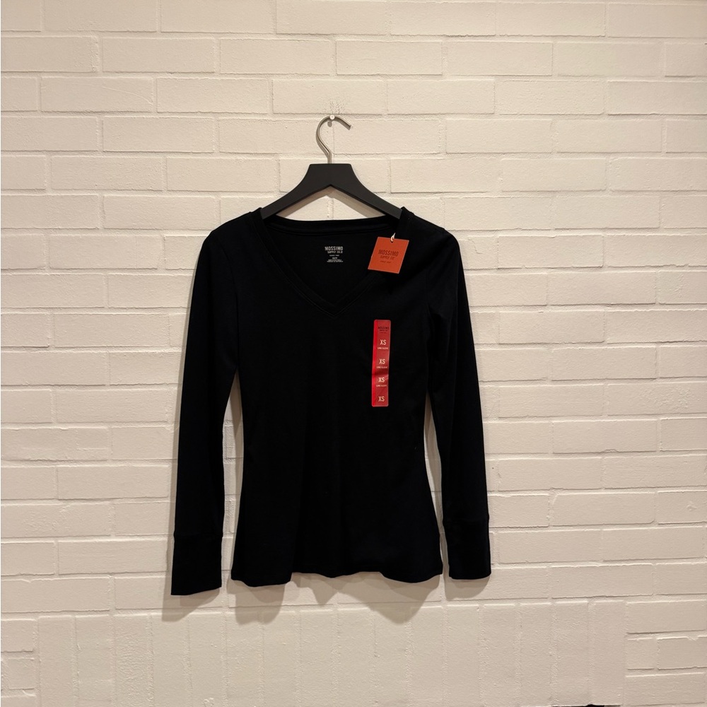 Mossimo Supply Co Black Fitted Blouse